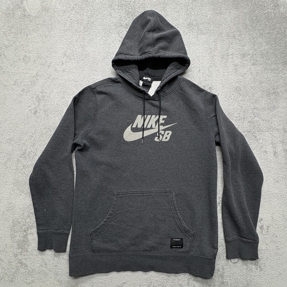 Nike SB‎ Hoodie Mens Small Pullover Skateboarding Sweatshirt Distressed - Picture 1 of 10